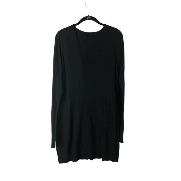 Caslon Black Longline V-Neck Button Front Cardigan Women’s Medium – Cotton Blend - Picture 6 of 6